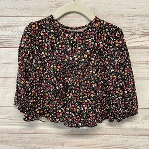 Zara Floral Ruffle Boho Long Sleeve blouse New!